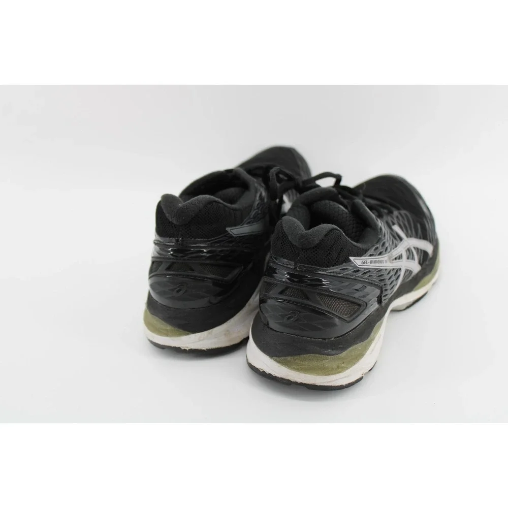 ASICS Women's Gel-Nimbus 18 Size 9 Black and Silver Running Shoe Walking